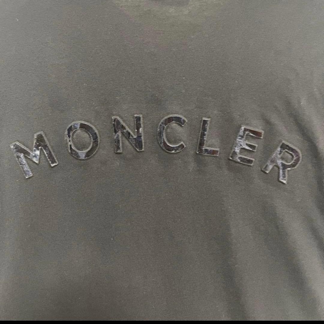 【特別価格】MONCLER ラバー　ロゴ Tシャツ 黒 半袖 立体ロゴ　英字