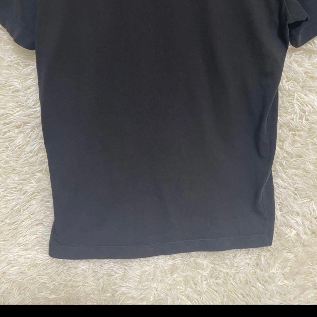 【特別価格】MONCLER ラバー　ロゴ Tシャツ 黒 半袖 立体ロゴ　英字