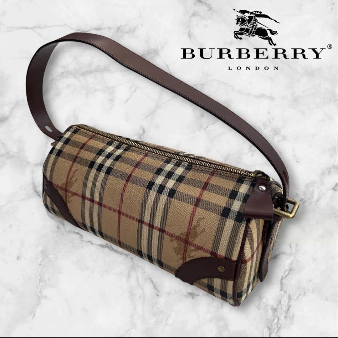 極美品 BURBERRY LONDON バーバリーロンドン ミニハンドバッグ