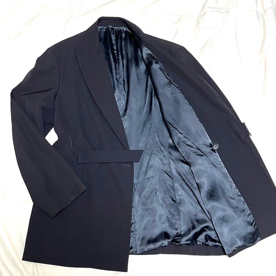 【希少デザイン　L程】ジョルジオアルマーニ　テーラードジャケット　黒タグ　黒色