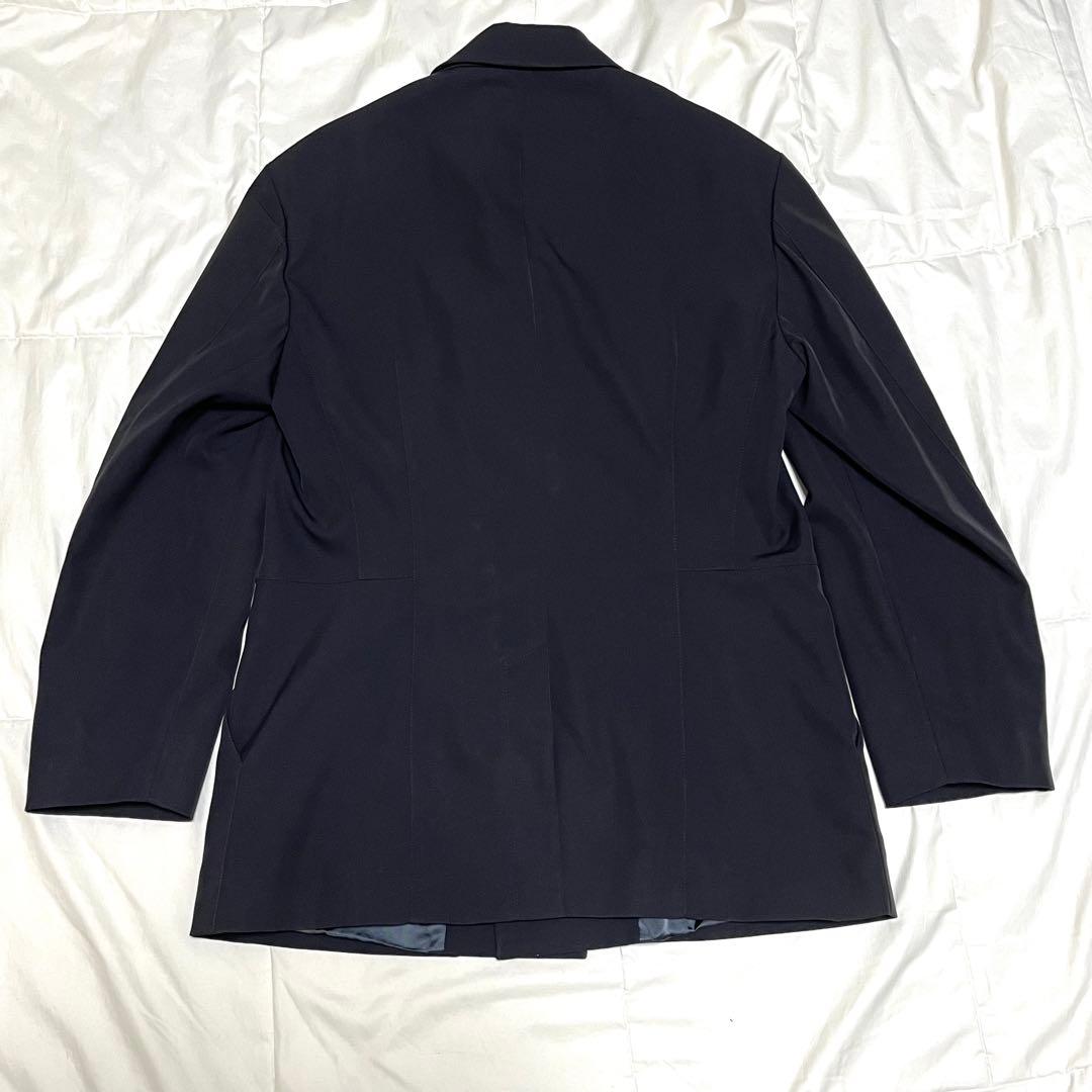 【希少デザイン　L程】ジョルジオアルマーニ　テーラードジャケット　黒タグ　黒色