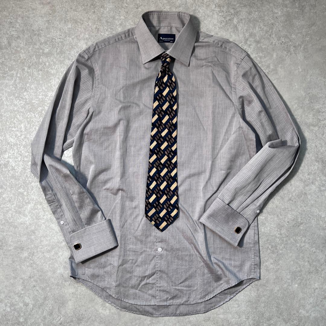 90s ヴィンテージ ダブルスーツ 古着セットアップ 成人式 ブラウン XL相当