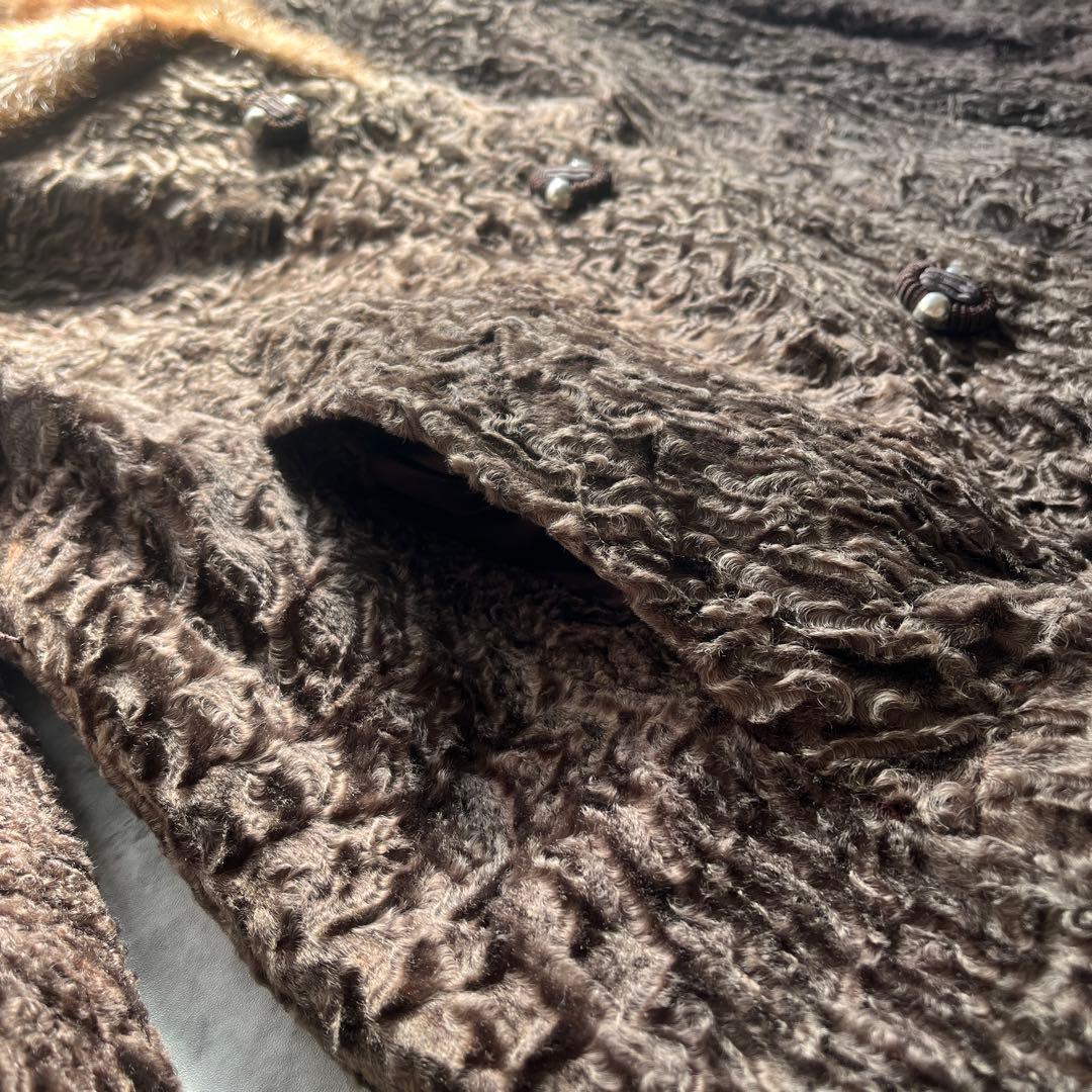 Rotiny ミンクファーコート 13号 XL 定価約15万 高級 ヴィンテージ