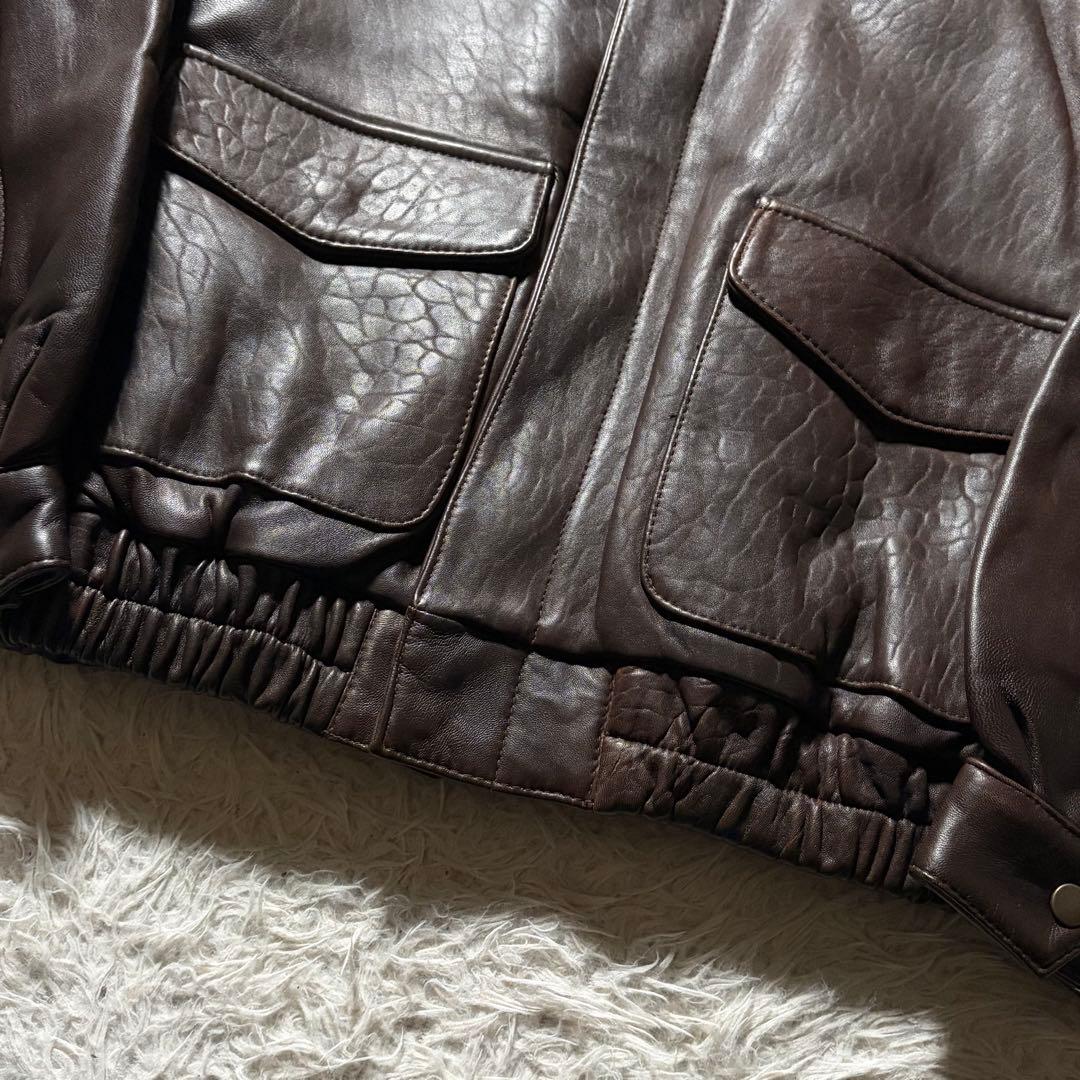 【雰囲気抜群】VINTAGE フライトジャケット　 G-1 羊革　裏地