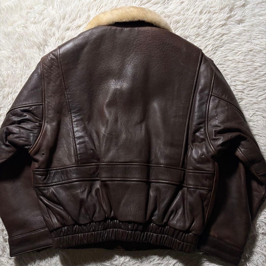 【雰囲気抜群】VINTAGE フライトジャケット　 G-1 羊革　裏地