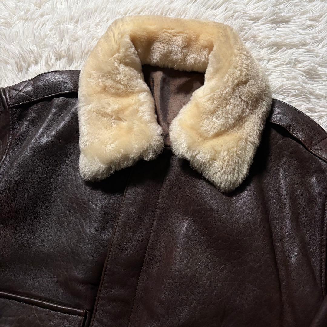 【雰囲気抜群】VINTAGE フライトジャケット　 G-1 羊革　裏地