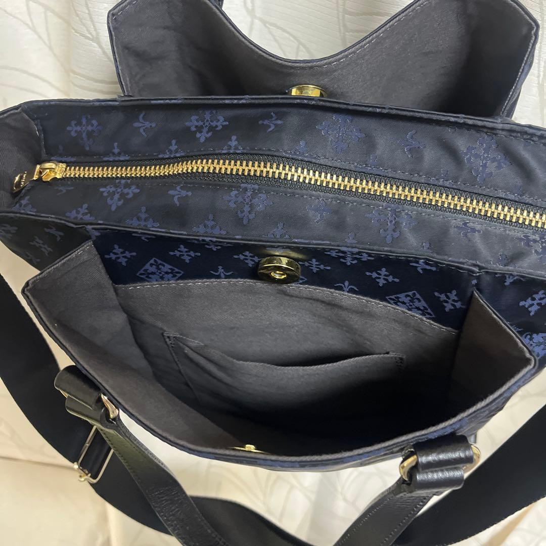 超美品ラシット 今期[B5サイズ対応］ポケット多数三層構造お仕事2wayバッグ