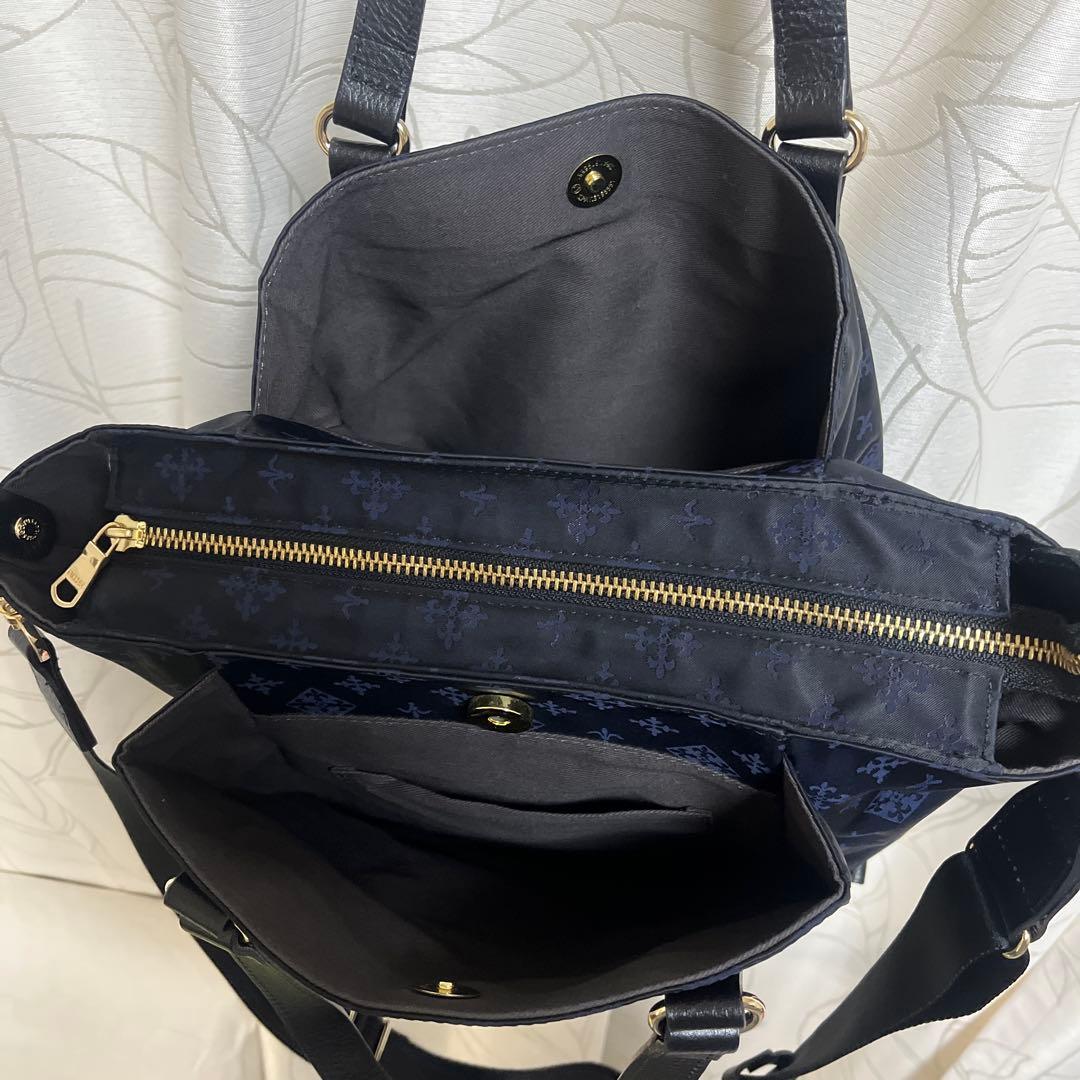 超美品ラシット 今期[B5サイズ対応］ポケット多数三層構造お仕事2wayバッグ