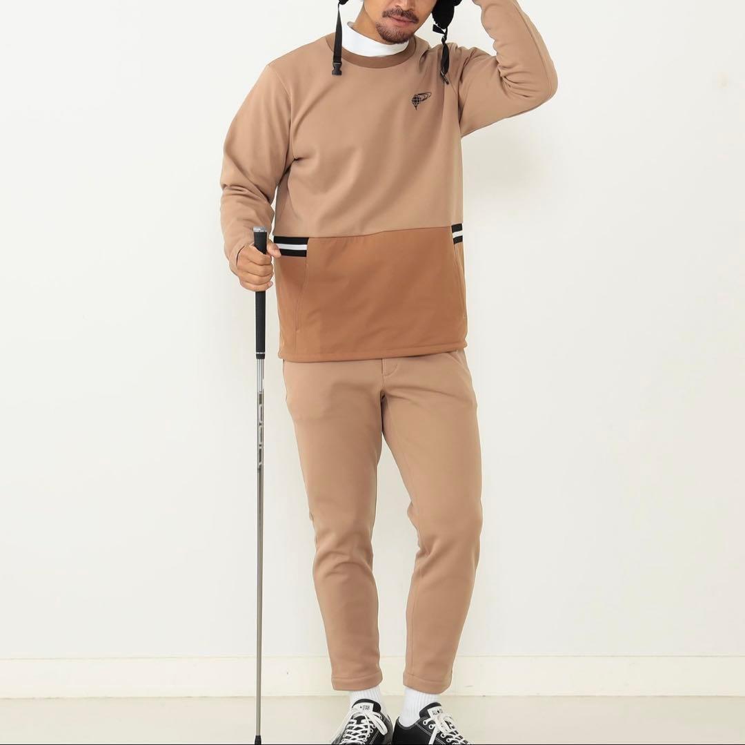 BEAMS GOLF M ハイゲージフリース 切り替え プルオーバー