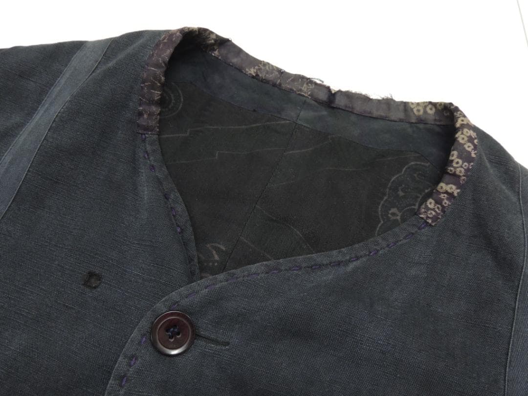 CASEY VIDALENC 製品染め ノーカラー ジャケット カバーオール36