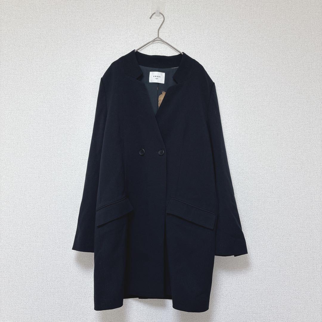 美品✨Ameri アメリ 裏地プリント ノーカラージャケット M