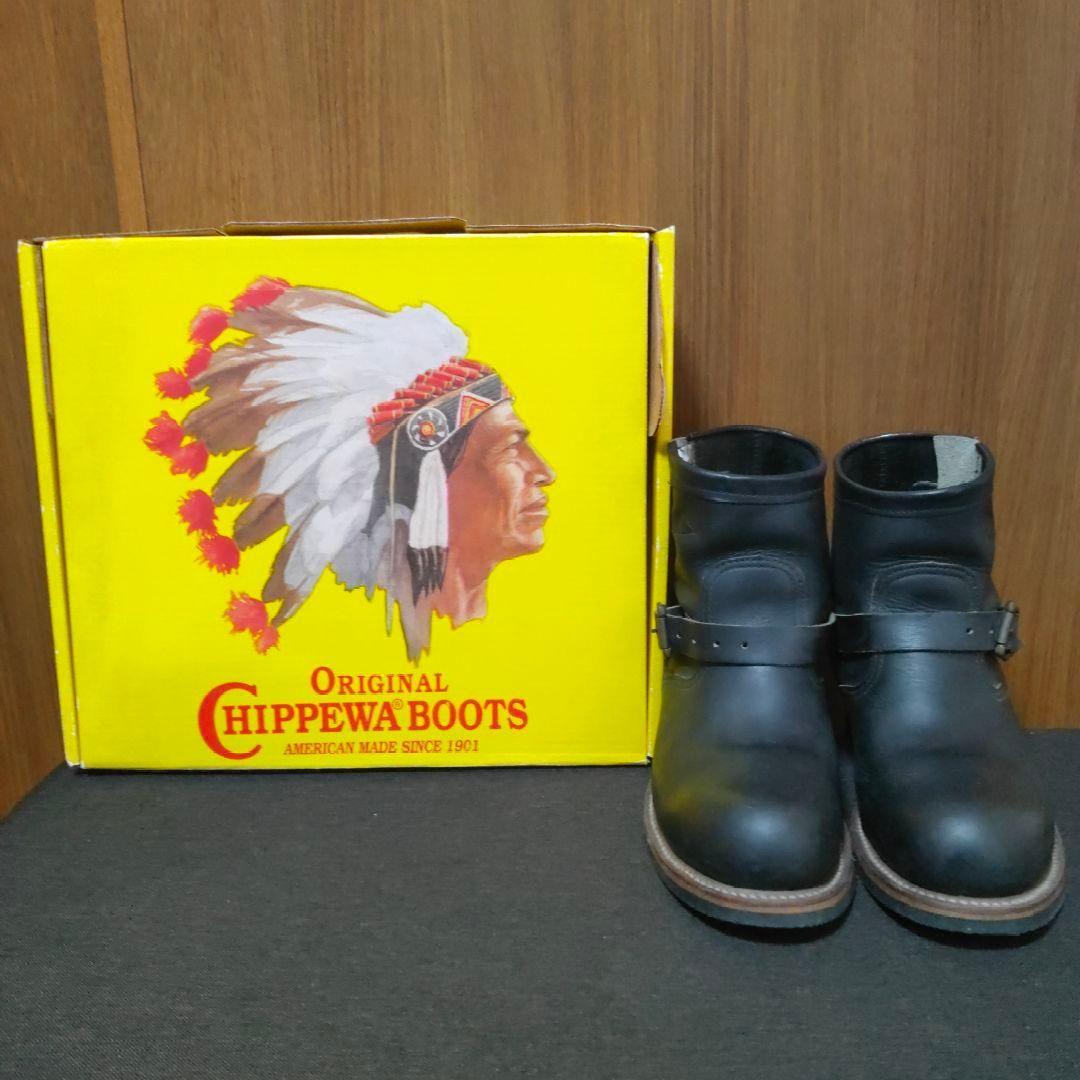 チペワ Chippewa エンジニアブーツ 910029 8 1/2 ブラック