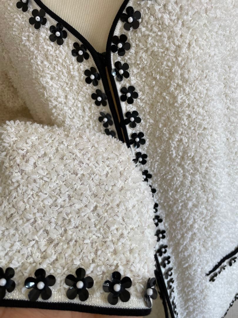 90s ESCADA Margaretha Leyツイード調ニットジャケット