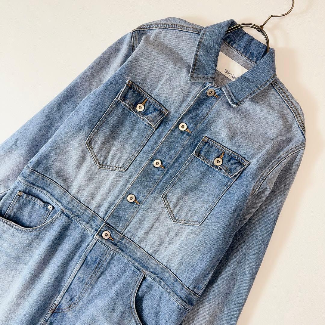 極美品ꕥウィムガゼット 2024 完売品 デニムジャンプスーツ ワイドシルエット