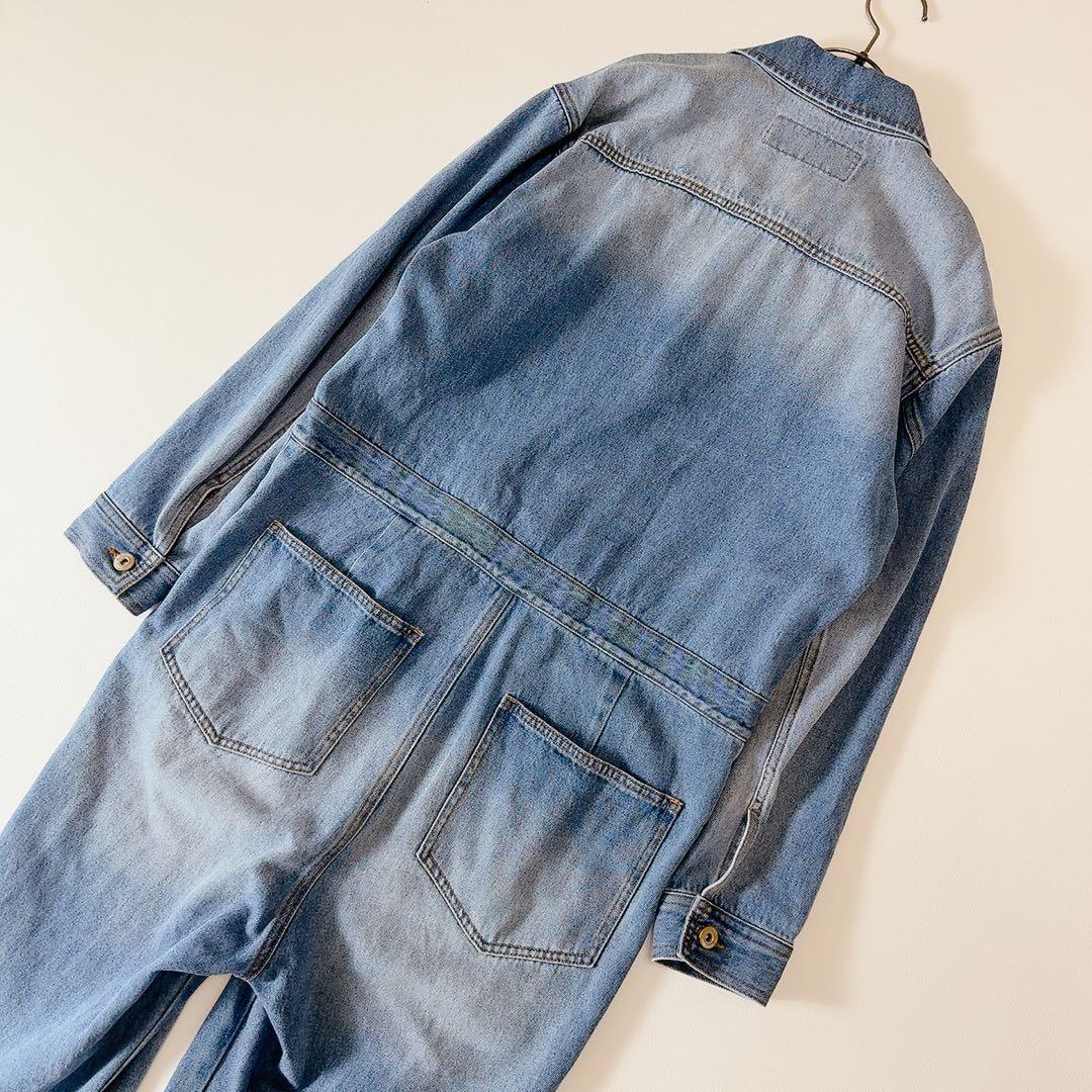 極美品ꕥウィムガゼット 2024 完売品 デニムジャンプスーツ ワイドシルエット