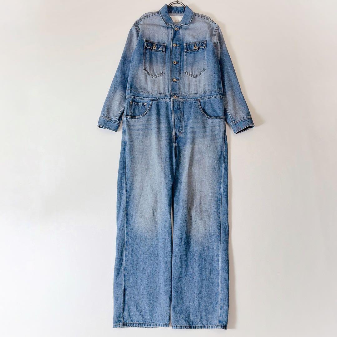 極美品ꕥウィムガゼット 2024 完売品 デニムジャンプスーツ ワイドシルエット
