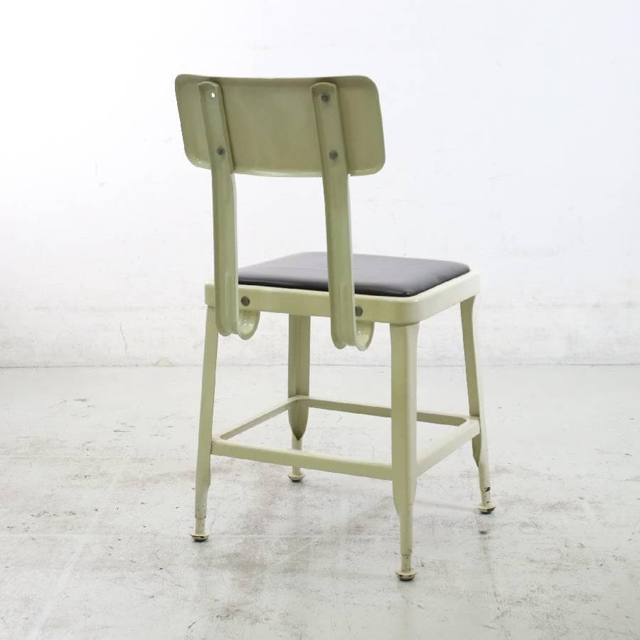 ダルトン スタンダードチェア アイボリー/ブラウン 100-214 スチール