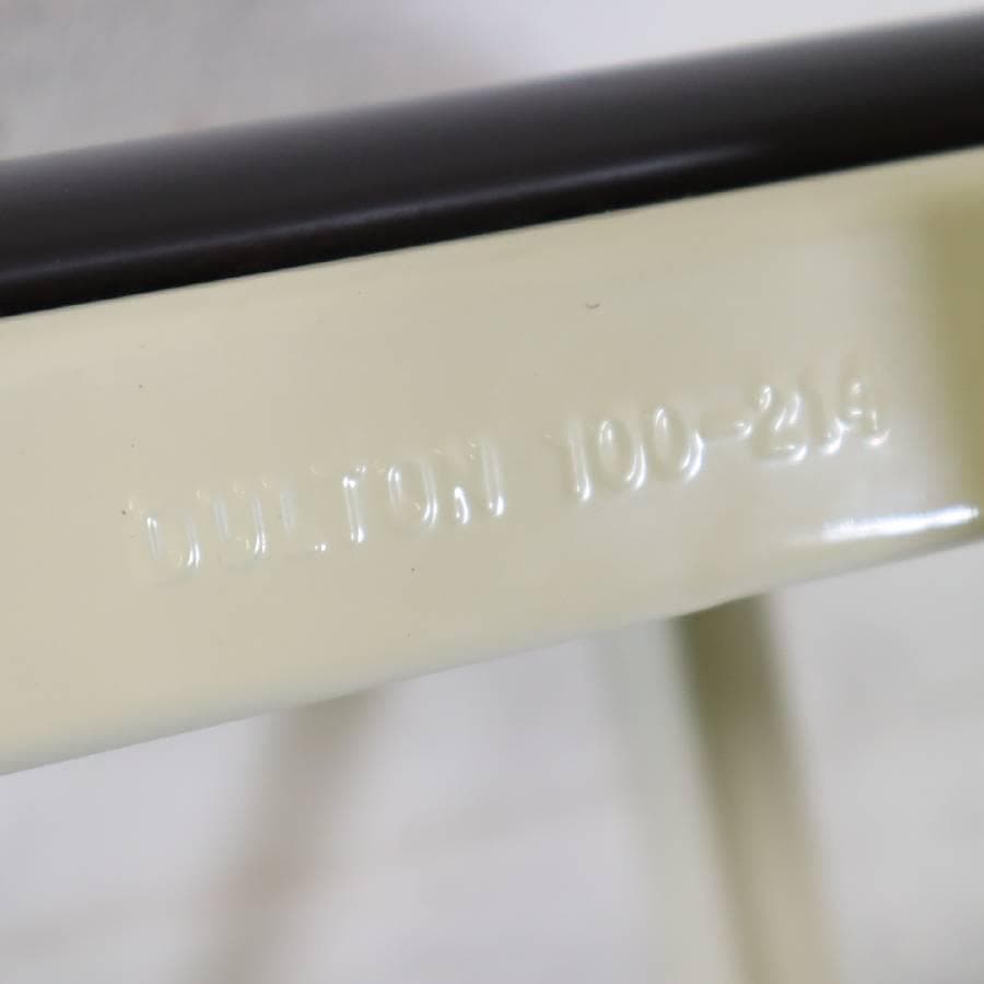 ダルトン スタンダードチェア アイボリー/ブラウン 100-214 スチール