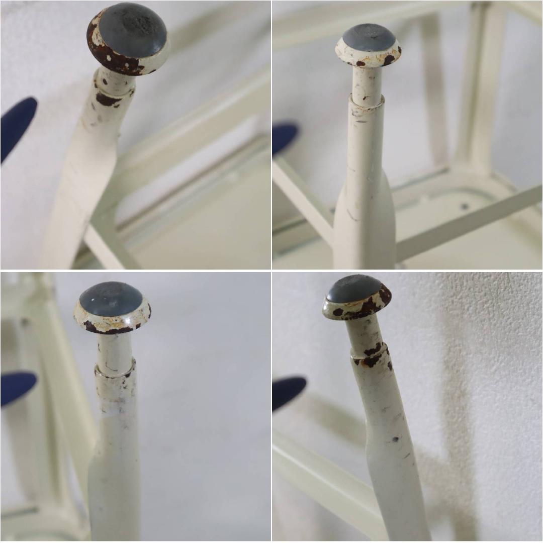 ダルトン スタンダードチェア アイボリー/ブラウン 100-214 スチール