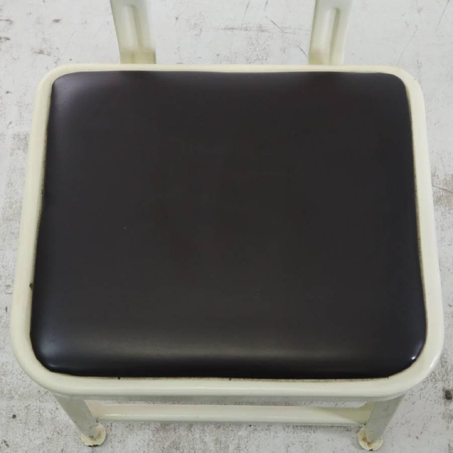 ダルトン スタンダードチェア アイボリー/ブラウン 100-214 スチール