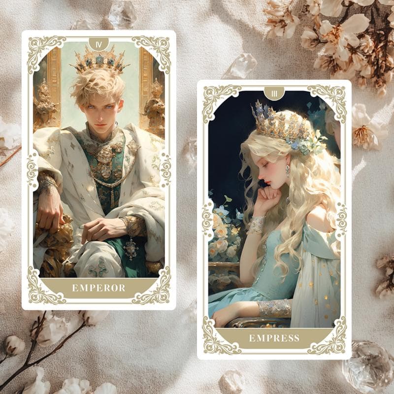 【正規品タロットカード】PVC製✨繊細で美しいイラストの白の宮殿パレスタロット