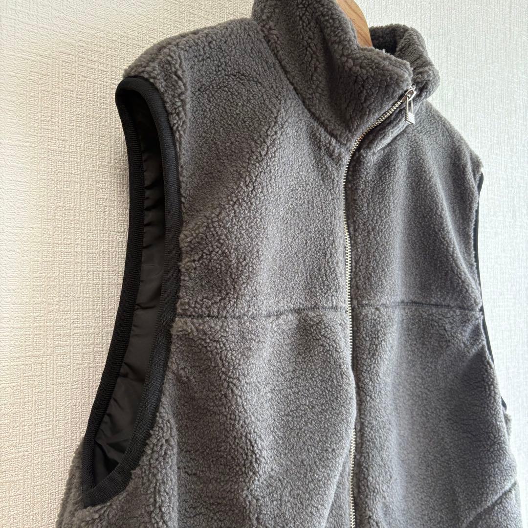 SLOBE IENA スローブイエナ ボアスタンドベスト グレー