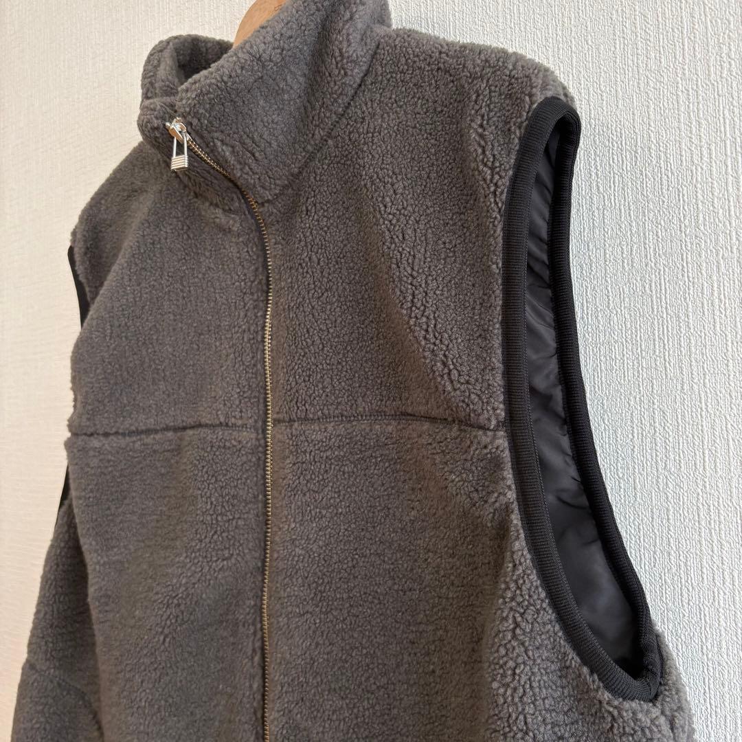 SLOBE IENA スローブイエナ ボアスタンドベスト グレー