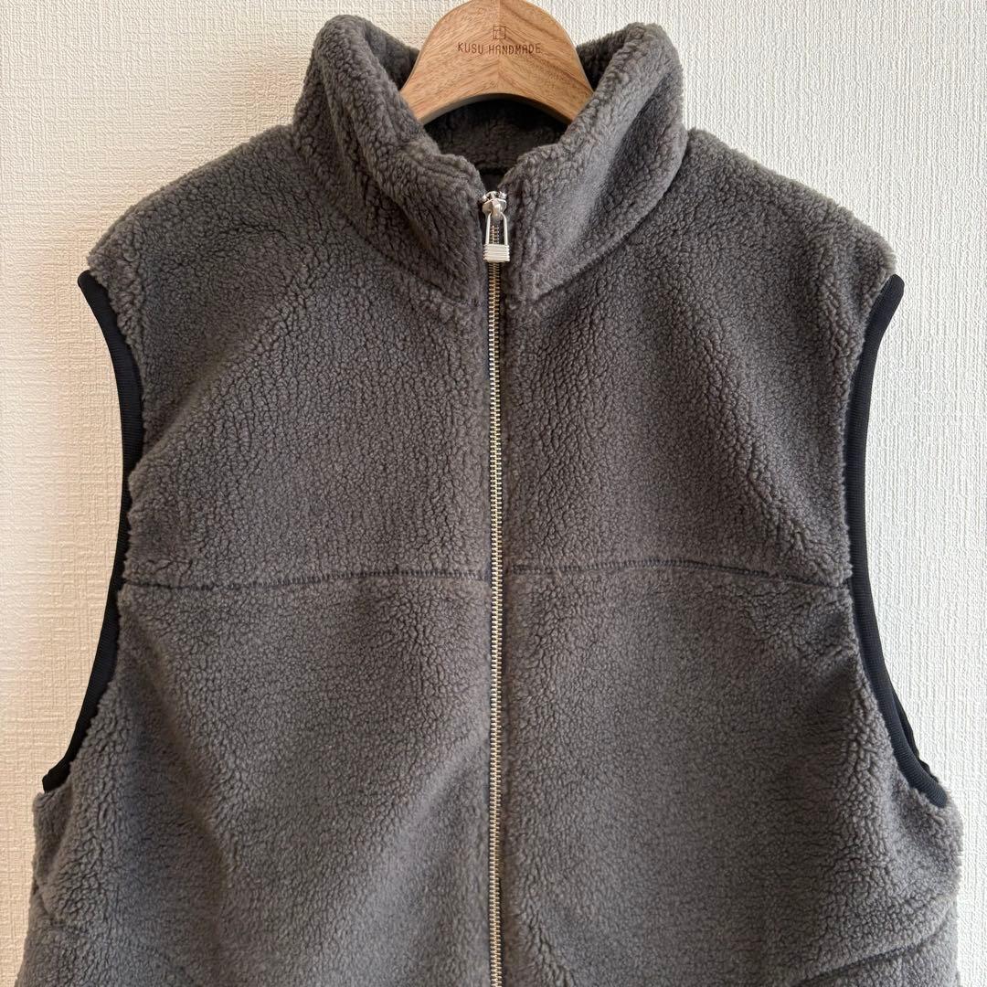 SLOBE IENA スローブイエナ ボアスタンドベスト グレー