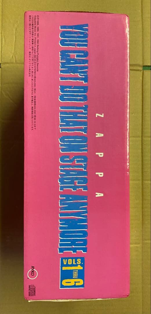 洋楽 zappa You Can't Do That on Stage Cmp Box