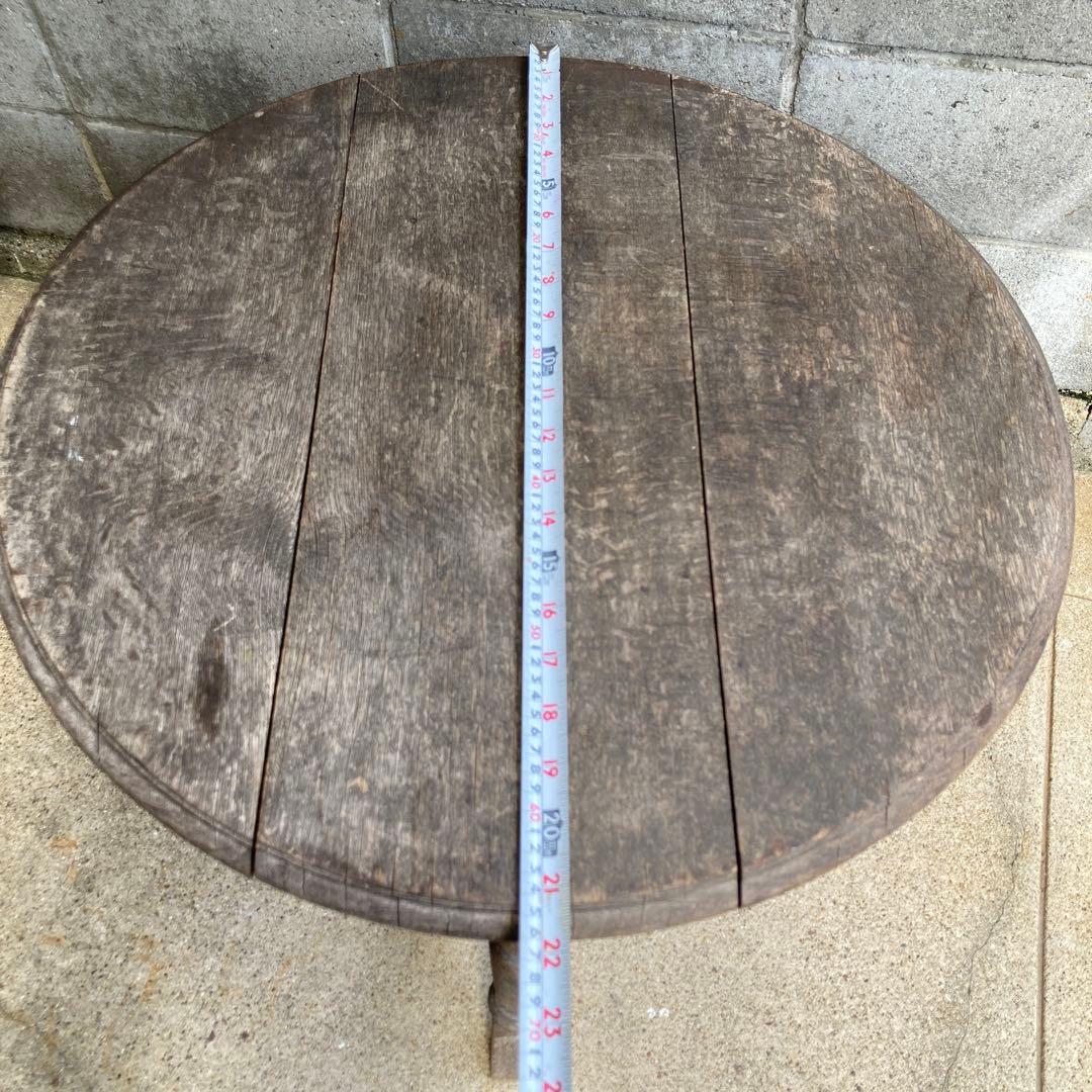 大幅値下 ヴィンテージ カフェテーブル 昭和レトロ 木製 丸椅子 サイドテーブル