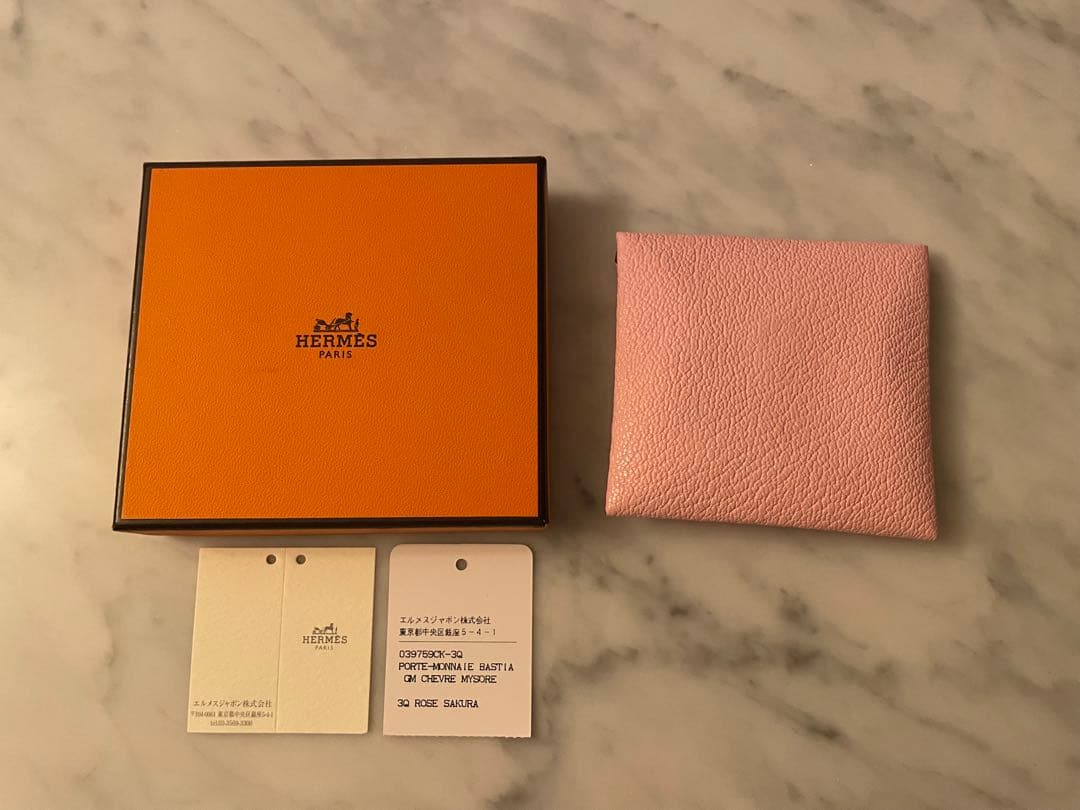 美品＊HERMES バスティア　ローズサクラ