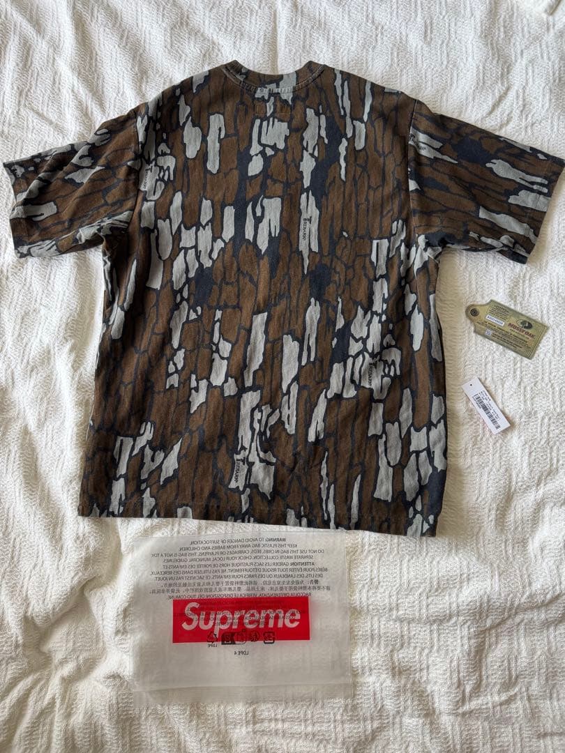 トップス supreme S/S Pocket Tee Mossy Oak Camo S