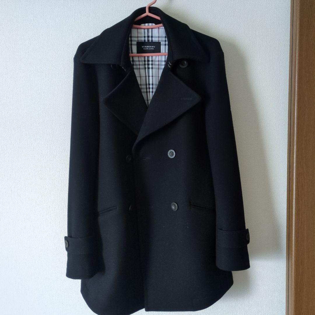 BURBERRY BLACK LABEL ブラック ダブルブレストピーコート