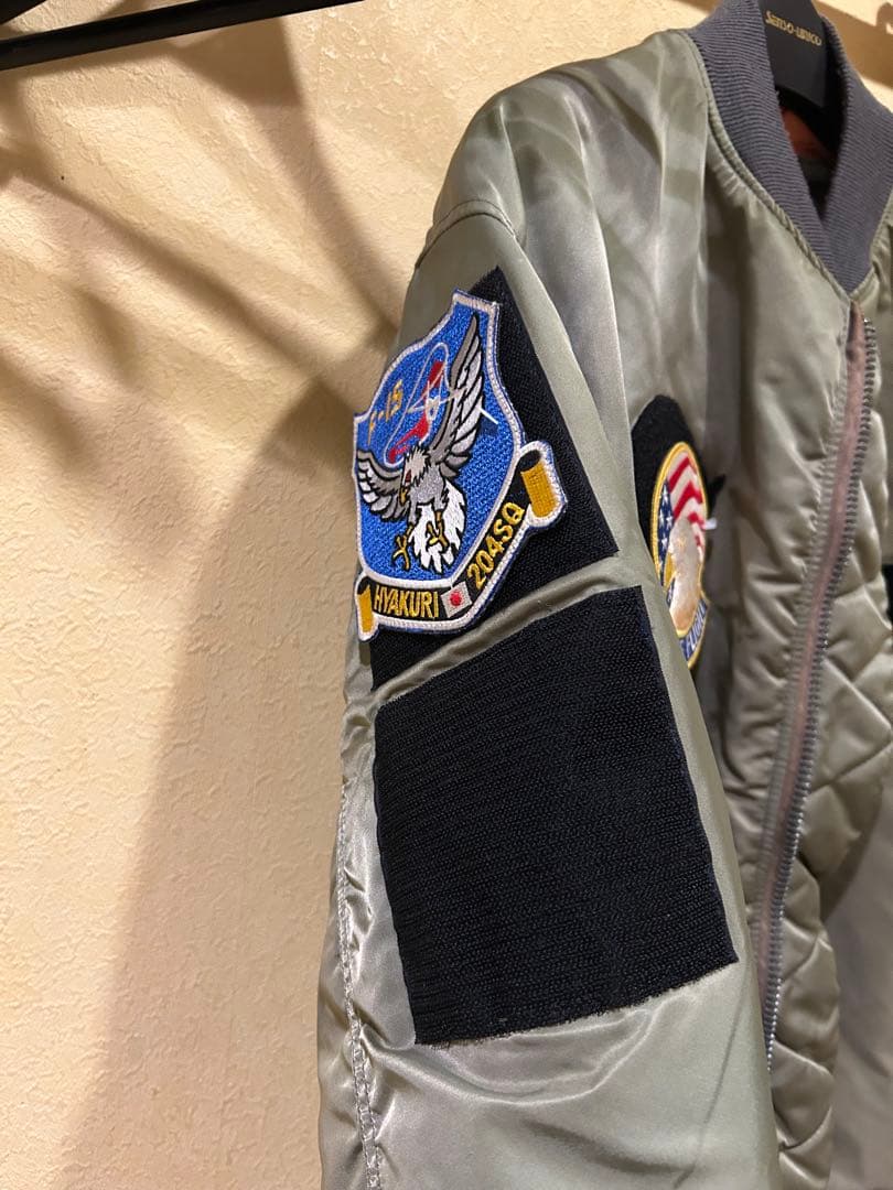 ス*ー様 USA製 航空自衛隊 ブルーインパルス　ジャケット　ＭＡ-1 刺繍　ワ