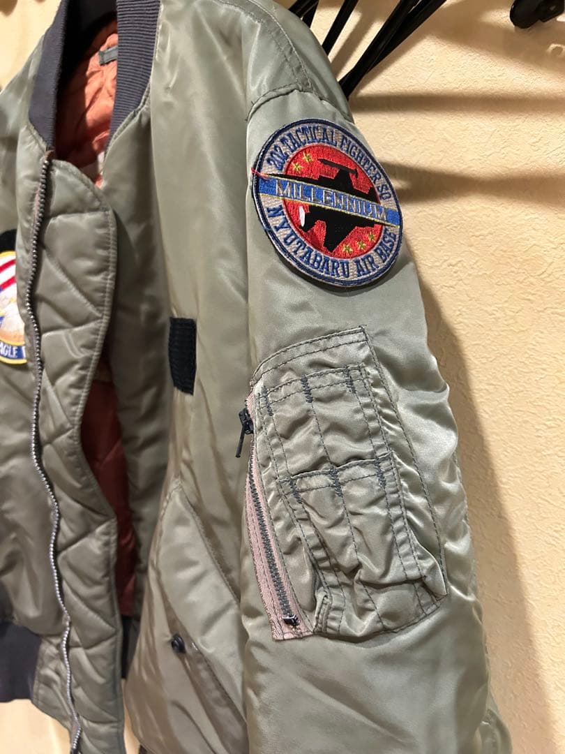 ス*ー様 USA製 航空自衛隊 ブルーインパルス　ジャケット　ＭＡ-1 刺繍　ワ