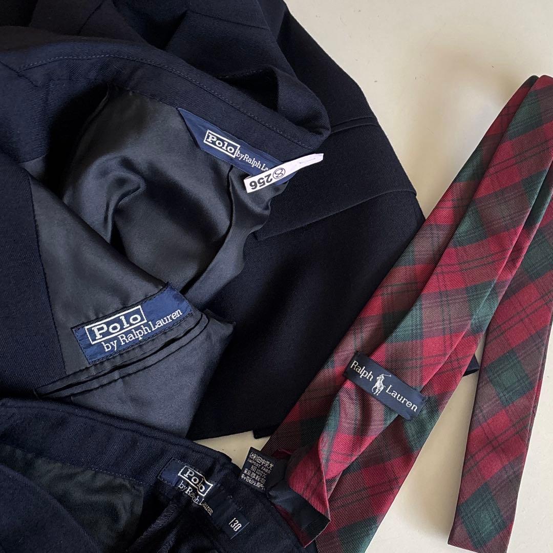 ラルフローレン　フォーマル　スーツ　ブレザー　パンツ　ネクタイ　金ボタン　紺