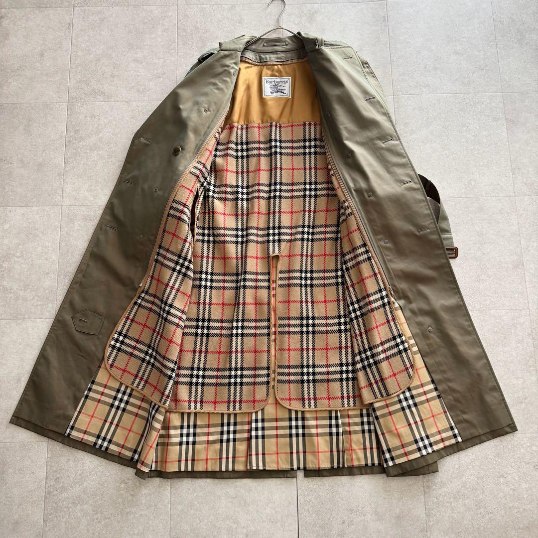 バーバリー　トレンチコート　玉虫色　カーキ　ノバチェック　ライナー　11