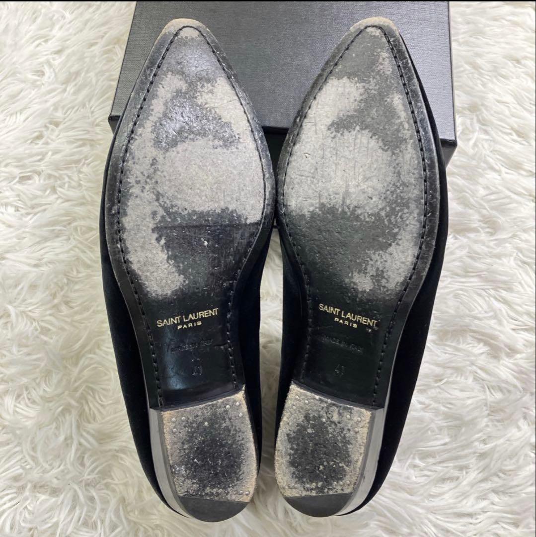 【SALE（※2/8迄）】SAINT LAURENT ベルベット王冠 ローファー