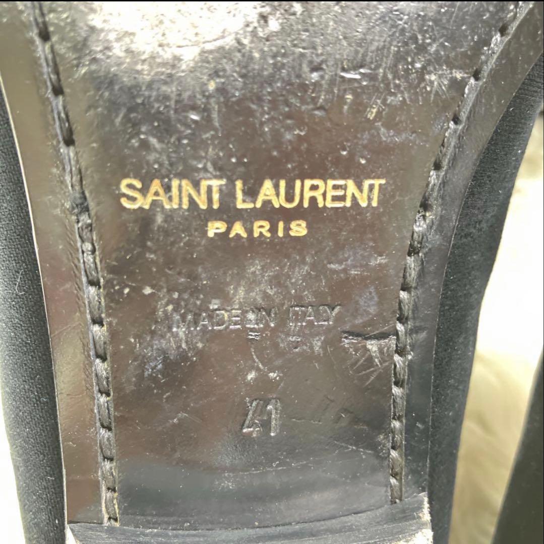 【SALE（※2/8迄）】SAINT LAURENT ベルベット王冠 ローファー