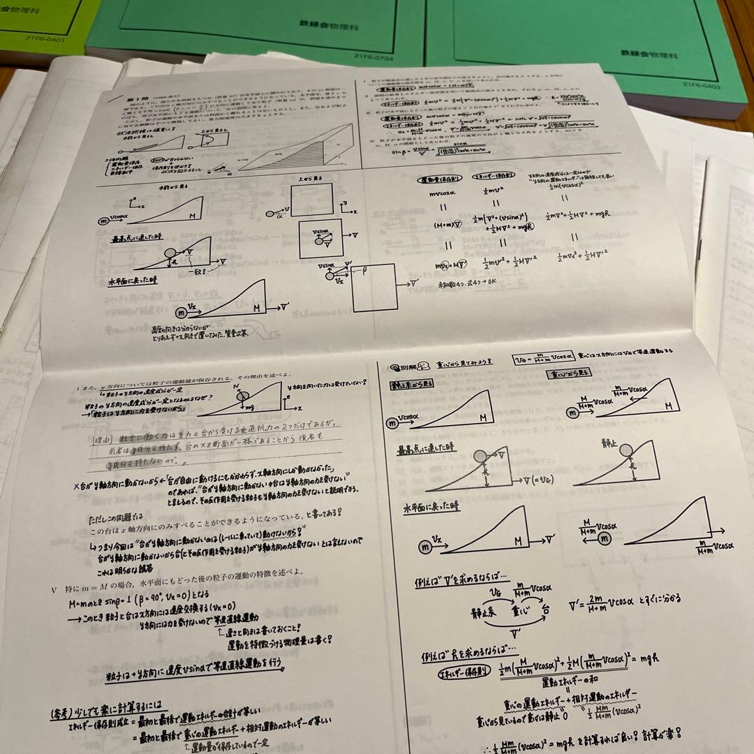 鉄緑会　高3物理　最上位クラス人気講師　久保先生冊子&テキスト　フルセット
