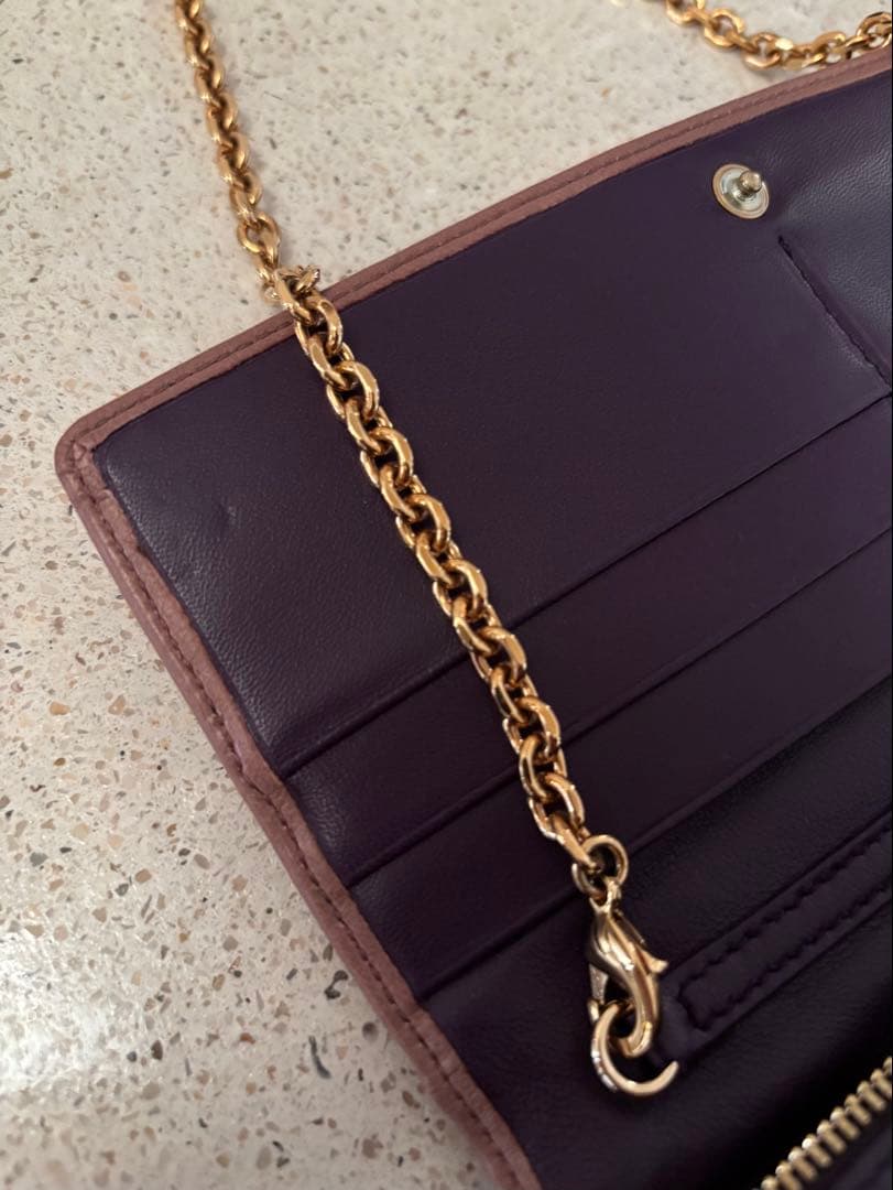 LOEWE ロエベ ノット レザー チェーンウォレット 長財布