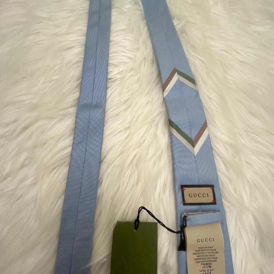 新品✨ GUCCI グッチ　ネクタイ　シルク100％　ショッパー　箱付き
