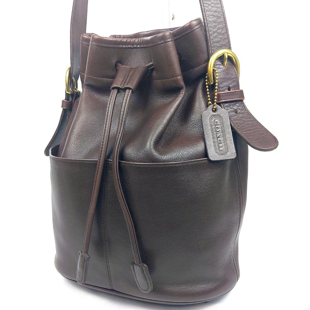 COACH コーチ オールドコーチ ショルダーバッグ 巾着型 USA製 ブラウン