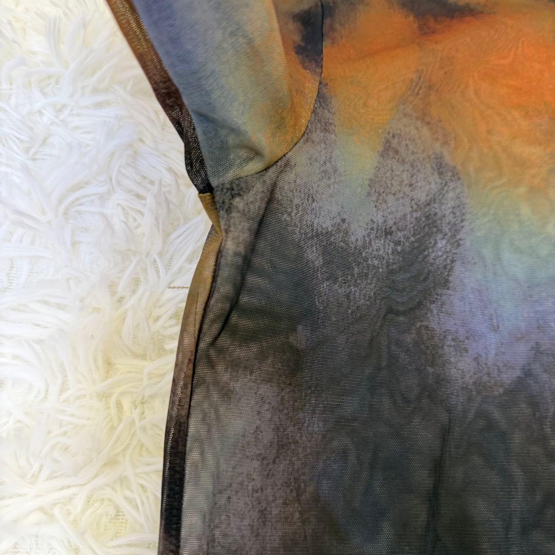 ワンピース Ameri MIRANDA TAIDAI SHEER LONG TOP