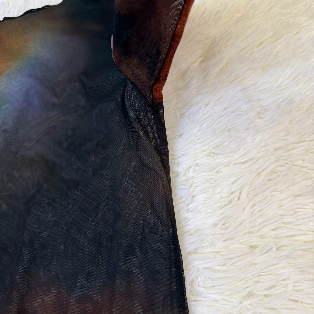 ワンピース Ameri MIRANDA TAIDAI SHEER LONG TOP