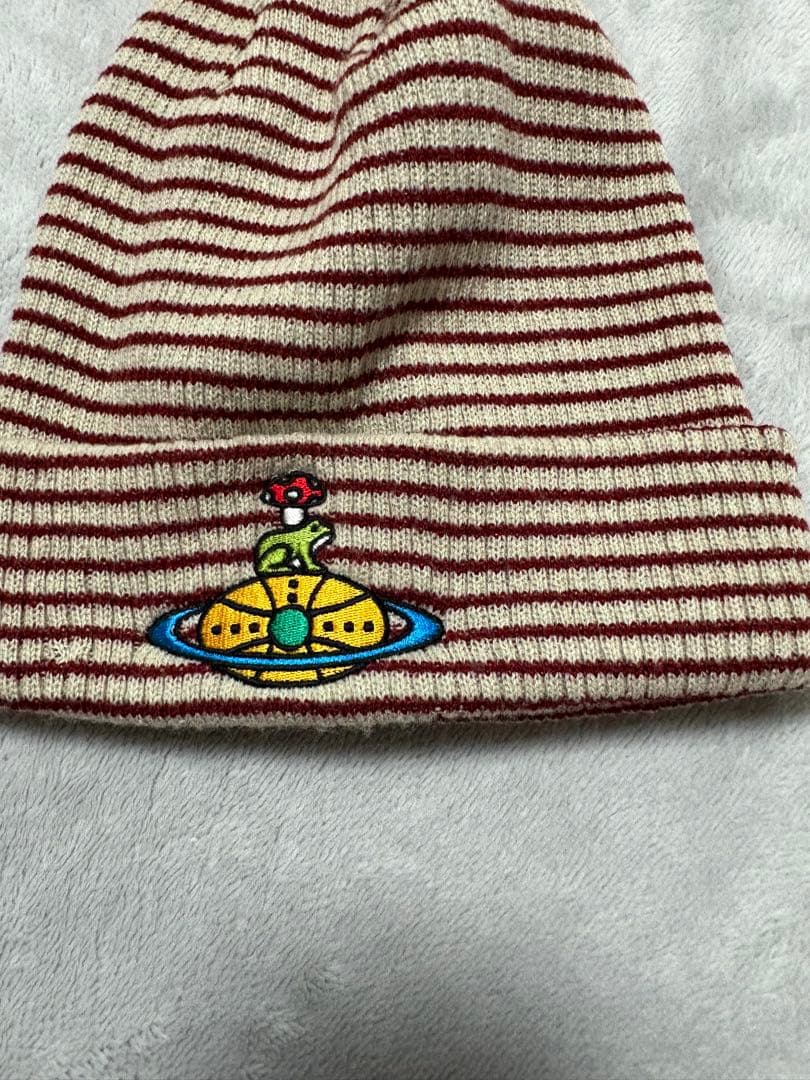 GREENY fuck that nerd FPOG ストライプ ビーニー