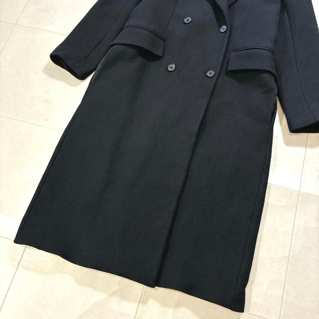 美品 ZARA×MANTECO♡ウール混 ダブルチェスターコート 黒 L相当