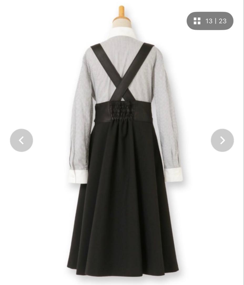 ELLE en noir ブラックショートジャケットハイウエストスカートスーツ