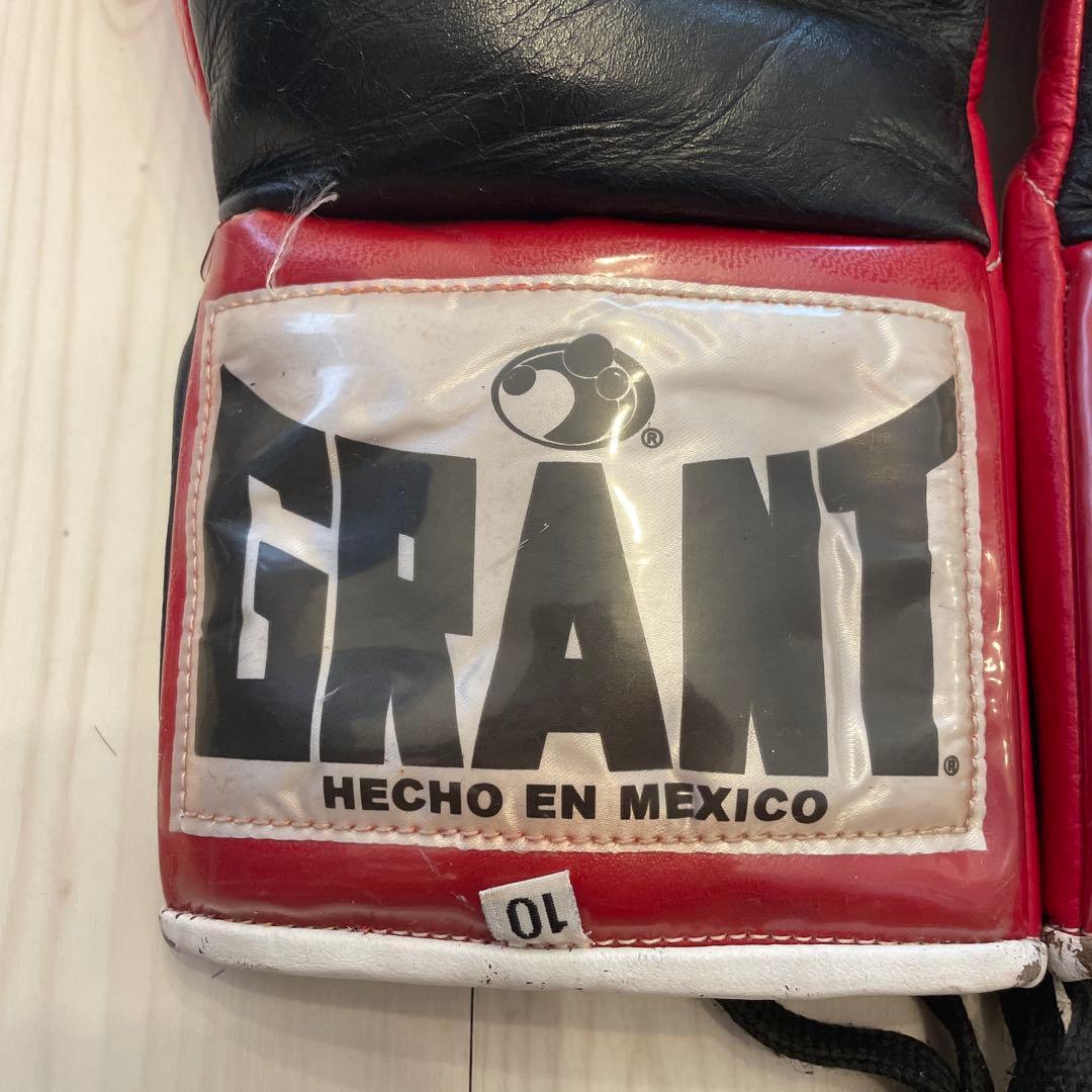 GRANT ボクシンググローブ 黒/赤 10oz