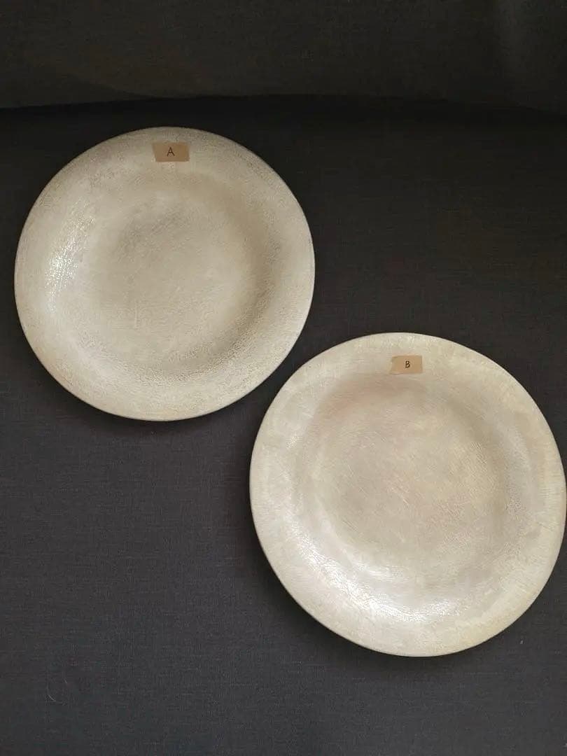 《お値下げ》田中直純さん　美品　銀彩プレート24cm×2枚